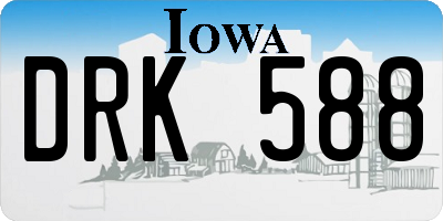 IA license plate DRK588