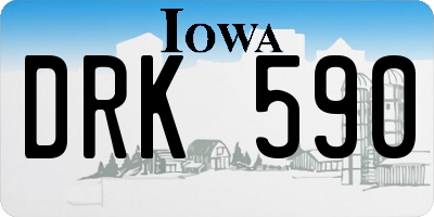 IA license plate DRK590