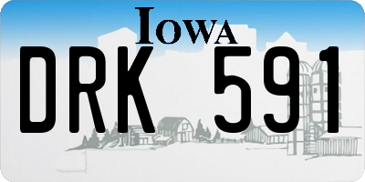 IA license plate DRK591