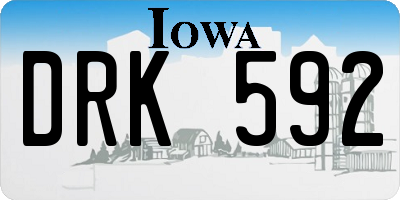 IA license plate DRK592