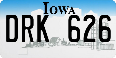 IA license plate DRK626