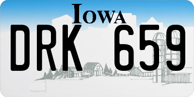 IA license plate DRK659