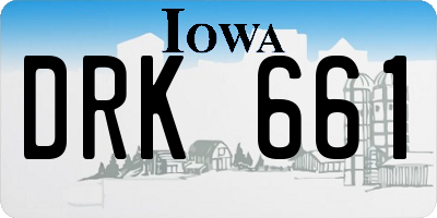 IA license plate DRK661