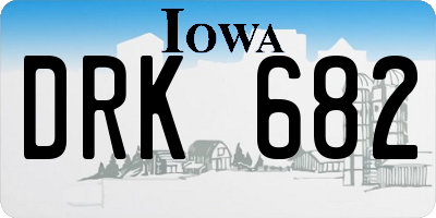 IA license plate DRK682