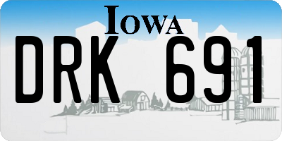 IA license plate DRK691