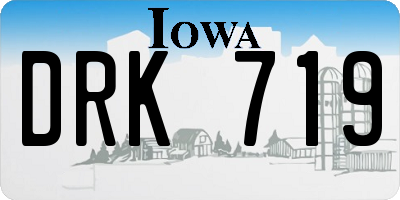 IA license plate DRK719