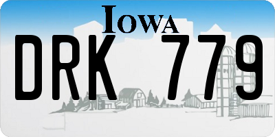 IA license plate DRK779