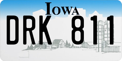 IA license plate DRK811