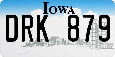 IA license plate DRK879