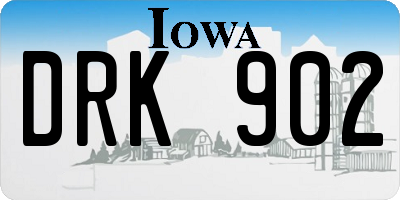 IA license plate DRK902