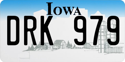 IA license plate DRK979
