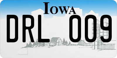 IA license plate DRL009