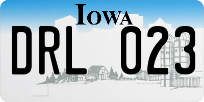 IA license plate DRL023