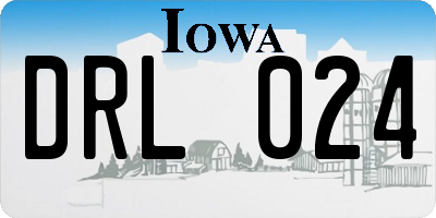 IA license plate DRL024