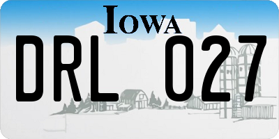 IA license plate DRL027