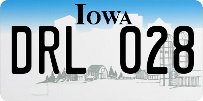IA license plate DRL028
