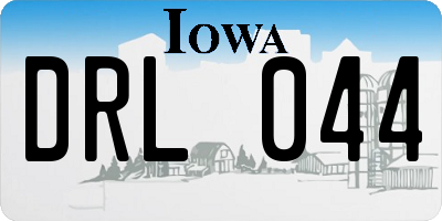 IA license plate DRL044
