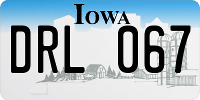 IA license plate DRL067