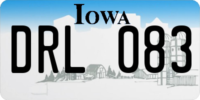 IA license plate DRL083