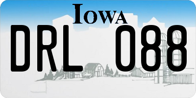 IA license plate DRL088