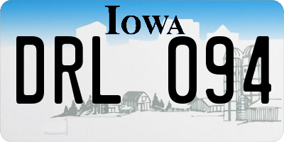 IA license plate DRL094