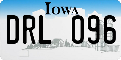 IA license plate DRL096