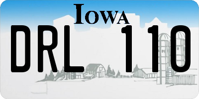 IA license plate DRL110