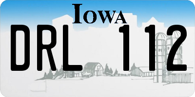 IA license plate DRL112