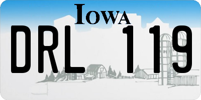 IA license plate DRL119