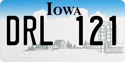 IA license plate DRL121