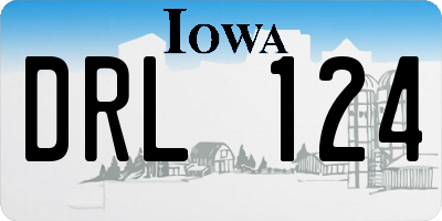 IA license plate DRL124