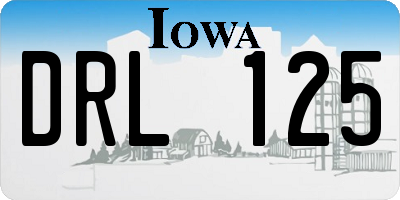 IA license plate DRL125