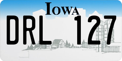 IA license plate DRL127