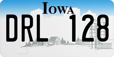 IA license plate DRL128