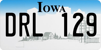 IA license plate DRL129
