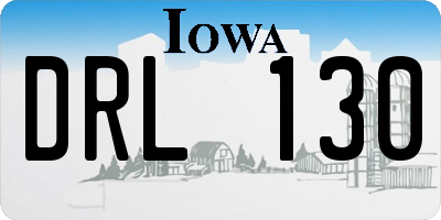 IA license plate DRL130