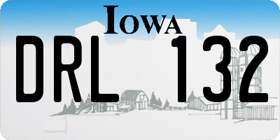 IA license plate DRL132