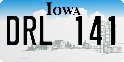 IA license plate DRL141