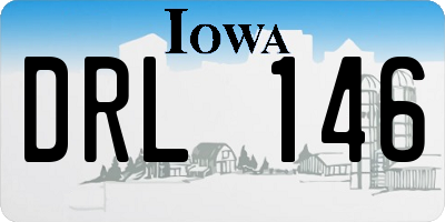 IA license plate DRL146