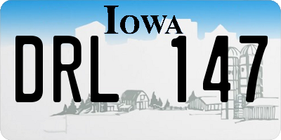 IA license plate DRL147