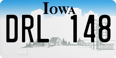 IA license plate DRL148