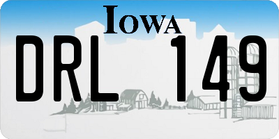 IA license plate DRL149