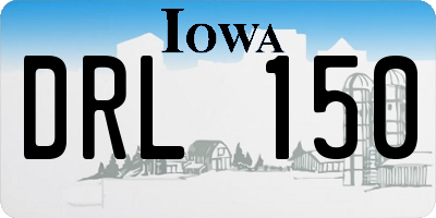 IA license plate DRL150