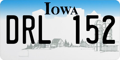 IA license plate DRL152