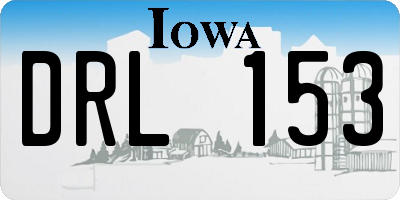 IA license plate DRL153