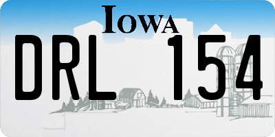 IA license plate DRL154