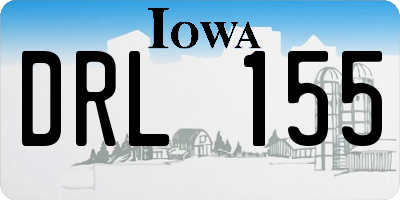 IA license plate DRL155