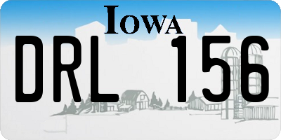 IA license plate DRL156