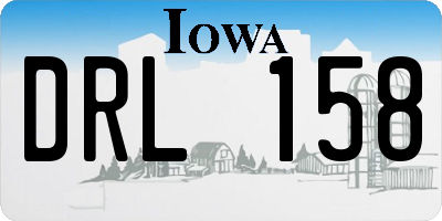 IA license plate DRL158