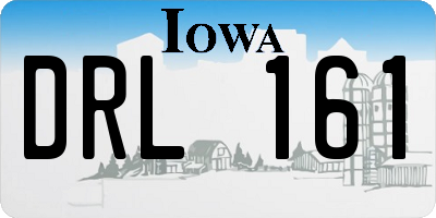 IA license plate DRL161